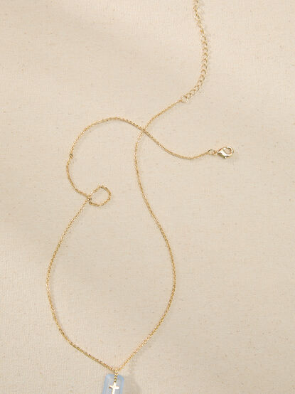 Blue Grace Charm Necklace - TULLABEE
