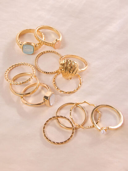 Shell Stacking Ring Set - TULLABEE