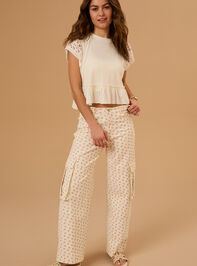 Micah Lace Peplum Top Detail 3 - TULLABEE
