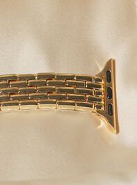 Gold Stretch Link Watchband Detail 2 - TULLABEE