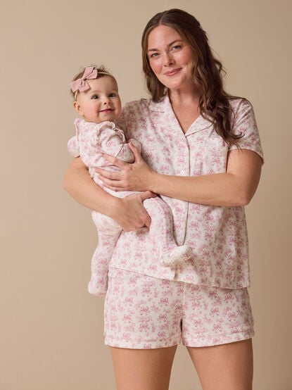 Bonnie Bows Toile PJ Set - TULLABEE