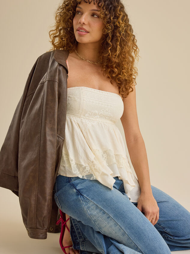 Marcia Asymmetrical Tube Top Detail 3 - TULLABEE