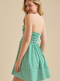 Sabrina Stripe Mini Dress Detail 6 - TULLABEE