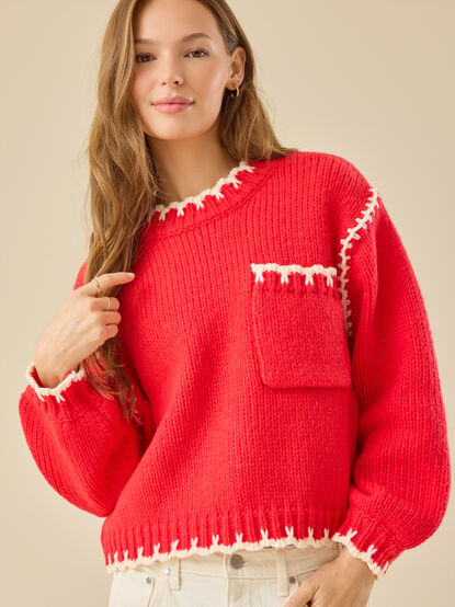 Nila Whipstitch Sweater - TULLABEE