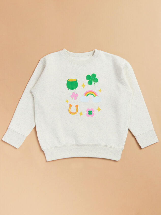 Lucky Doodles Sweatshirt Detail 2 - TULLABEE