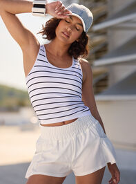 Undefeated Striped Athletic Tank Detail 2 - TULLABEE