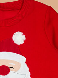 Santa Applique Sweatshirt by Mudpie Detail 2 - TULLABEE