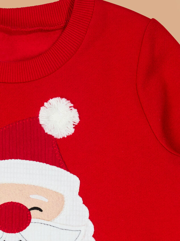Santa Applique Sweatshirt by Mudpie Detail 2 - TULLABEE