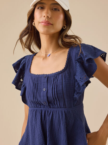 Bellamy Gauze Babydoll Top - TULLABEE