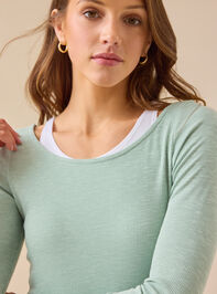 Harley Ribbed Layered Top Detail 4 - TULLABEE