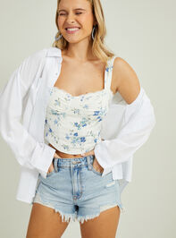 Adira Floral Lace Corset Top Detail 3 - TULLABEE