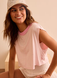 Way It Goes Striped Tee Detail 4 - TULLABEE