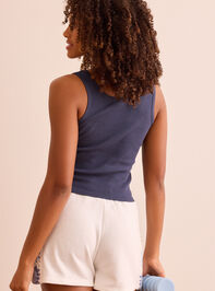 LA Embroidered Tank Detail 5 - TULLABEE