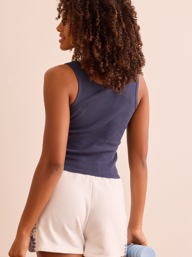 LA Embroidered Tank Detail 5 - TULLABEE