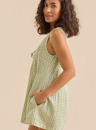 Evie Gingham Denim Romper Detail 5 - TULLABEE