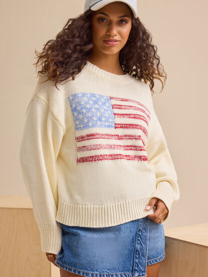 American Honey Flag Sweater - TULLABEE