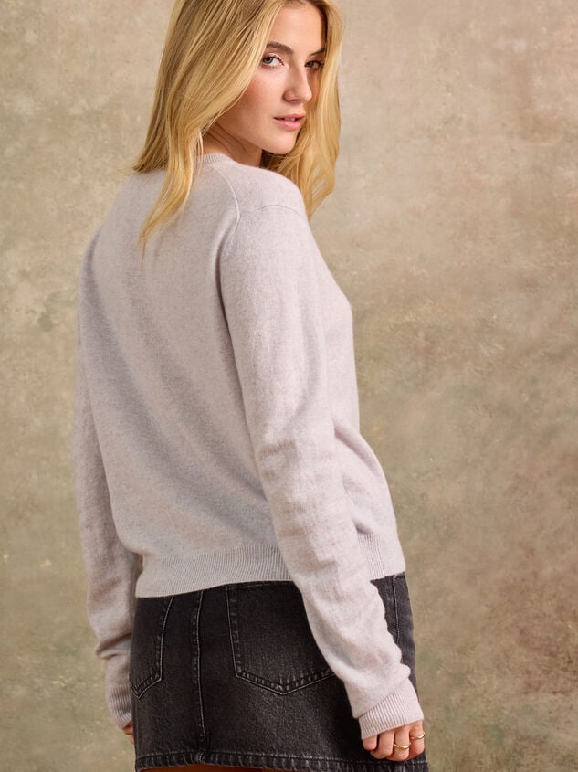 Marigold Cashmere Crew Neck Sweater Detail 5 - TULLABEE