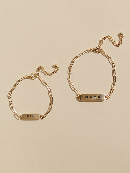 Mama & Mini Paperclip Bracelet Set - TULLABEE
