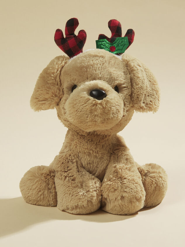 Christmas Dog Plush Detail 2 - TULLABEE