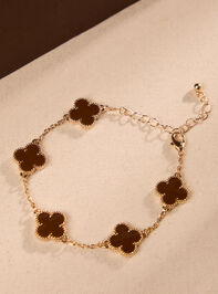 Clover Double Sided Brown Bracelet - TULLABEE