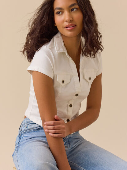 Sadie Denim Top - TULLABEE