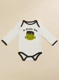 So Frankin' Cute Ringer Bodysuit Detail 2 - TULLABEE