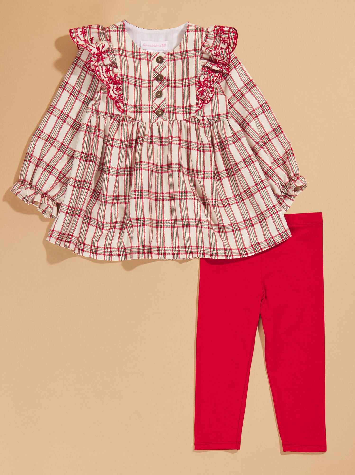 Molly Plaid Toddler Dress and Legging Set