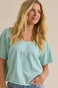 Hannah Slub Voop Tee Detail 2 - Altar'd State