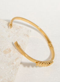 WWJD Gold Bangle Detail 2 - TULLABEE