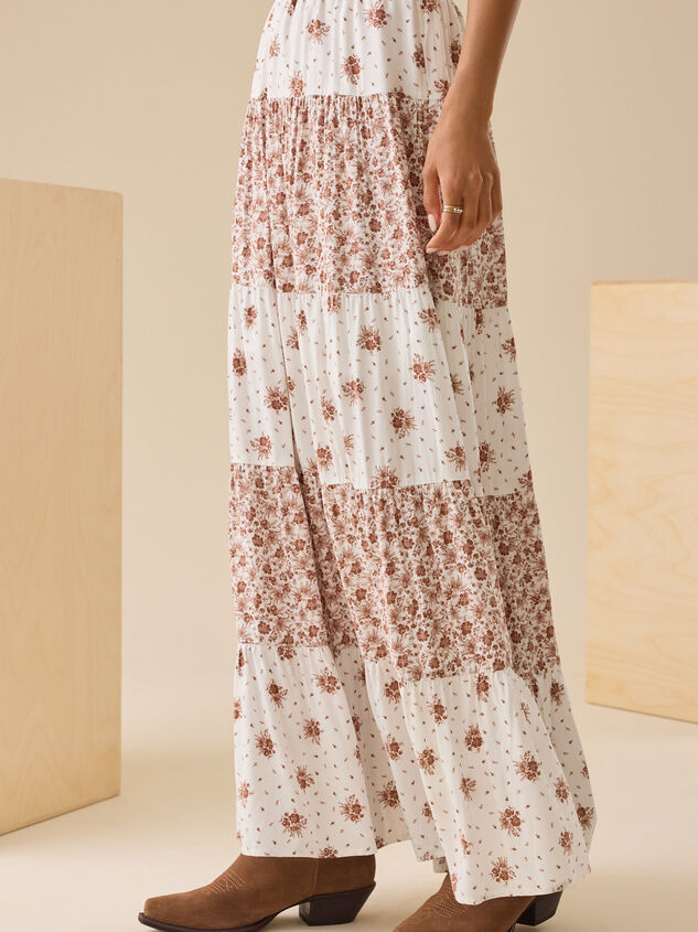 Arabella Floral Maxi Skirt Detail 4 - TULLABEE