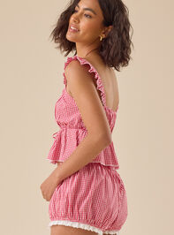 Jenni Gingham Tank Top Detail 2 - TULLABEE