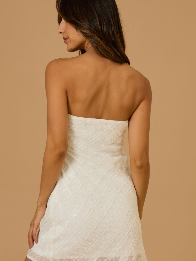 Blakely Strapless Mini Dress Detail 5 - TULLABEE