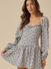 Navy Plaid Mini Dress - TULLABEE