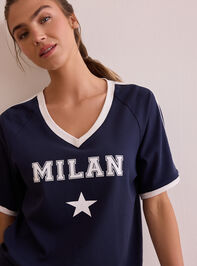 Milan Oversized Jersey Tee Detail 2 - TULLABEE