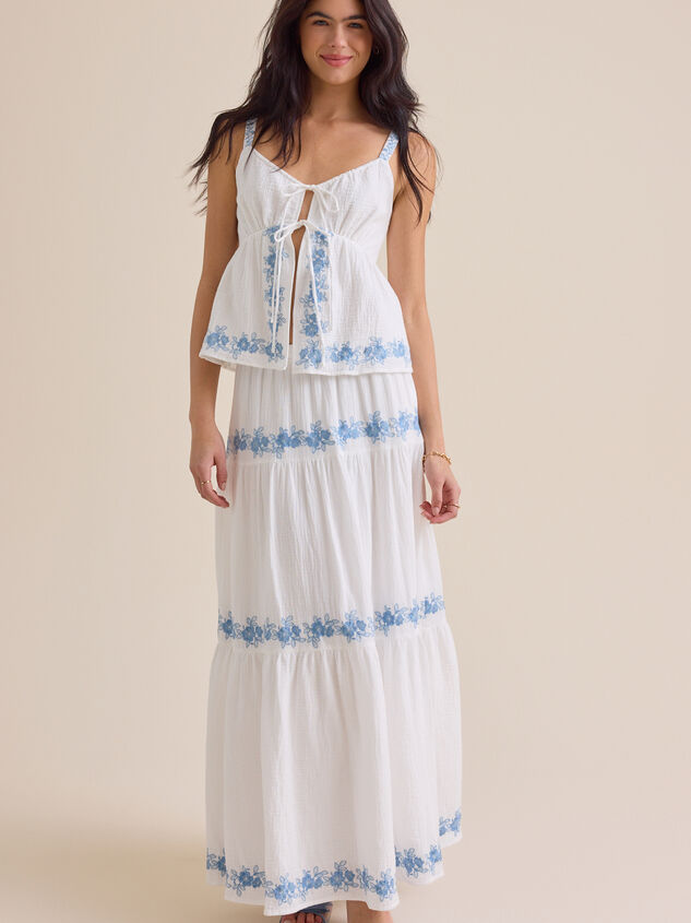 Addy Embroidered Maxi Skirt - TULLABEE