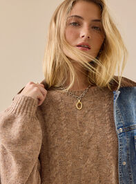 Terra Knit Cable Sweater Detail 3 - TULLABEE