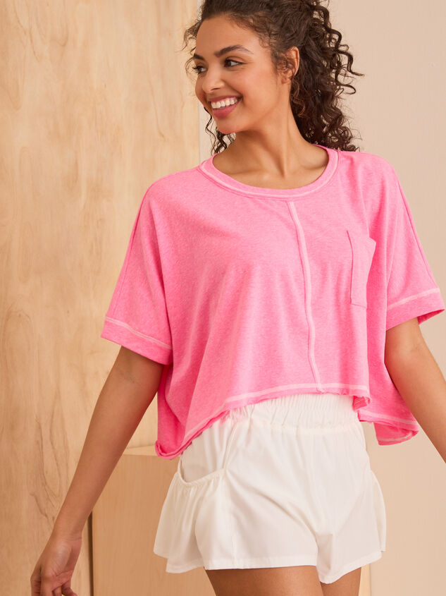 Work It Out Boxy Tee Detail 3 - TULLABEE