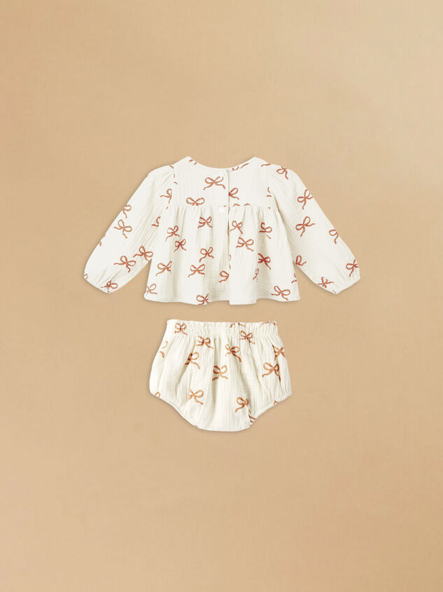 Ruby Bows Top and Bloomer Set by Rylee + Cru Detail 2 - TULLABEE