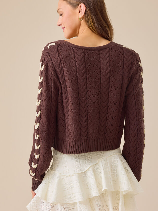 Lydia Ribbon Cardigan Detail 4 - TULLABEE