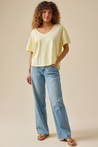 Hannah Slub Voop Tee Detail 2 - Altar'd State