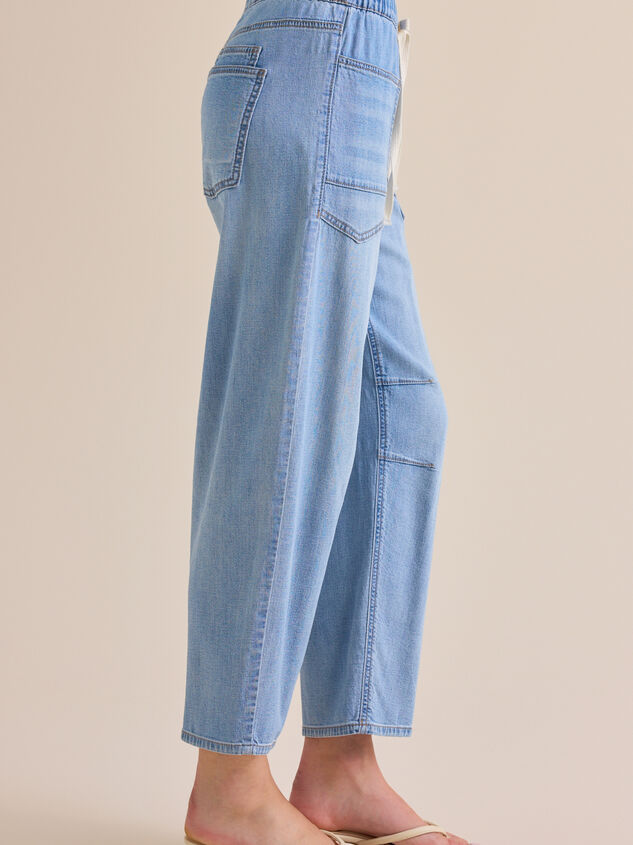 Jaden Tie Denim Pant Detail 3 - TULLABEE