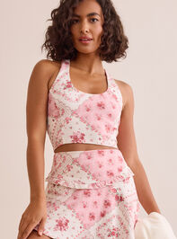 Floral Patchwork Racerback Tank - TULLABEE