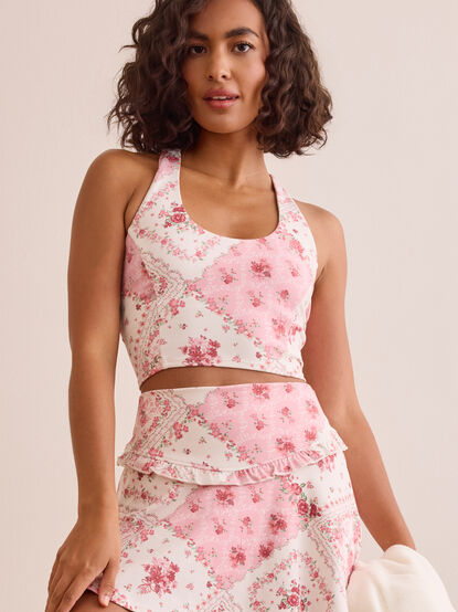 Floral Patchwork Racerback Tank - TULLABEE