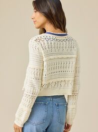 Elizabeth Pointelle Tie Front Top Detail 5 - TULLABEE