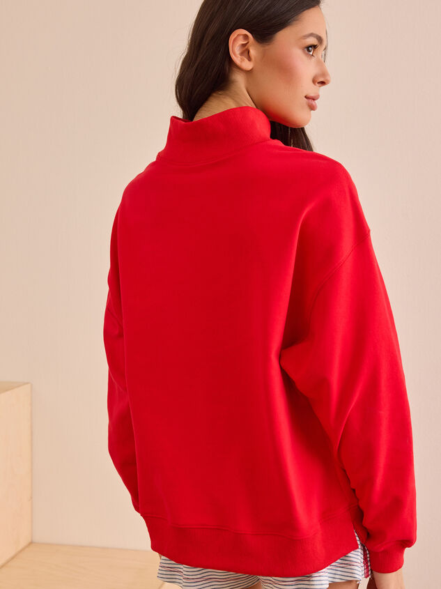 Precision Mock Neck Sweatshirt Detail 5 - TULLABEE