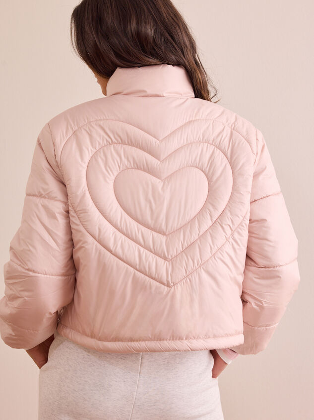 Frosted Heart Puffer Jacket - TULLABEE