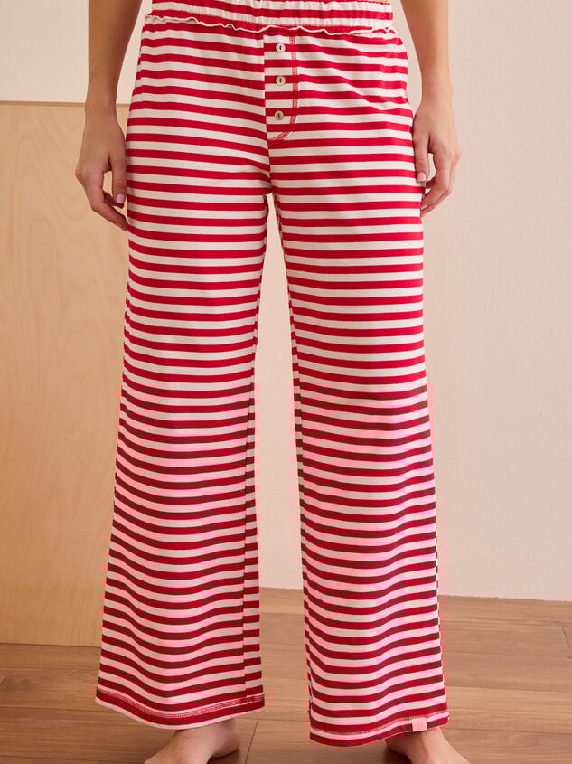 Peaceful Drift Striped Lounge Pant Detail 3 - TULLABEE