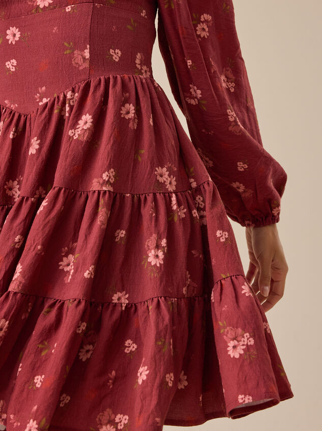 Holly Floral Mini Dress Detail 3 - TULLABEE