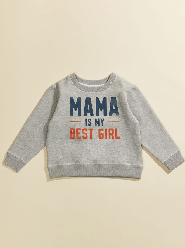 Mama is My Best Girl Sweatshirt Detail 2 - TULLABEE