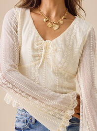 Boston Bell Sleeve Lace Top Detail 2 - TULLABEE